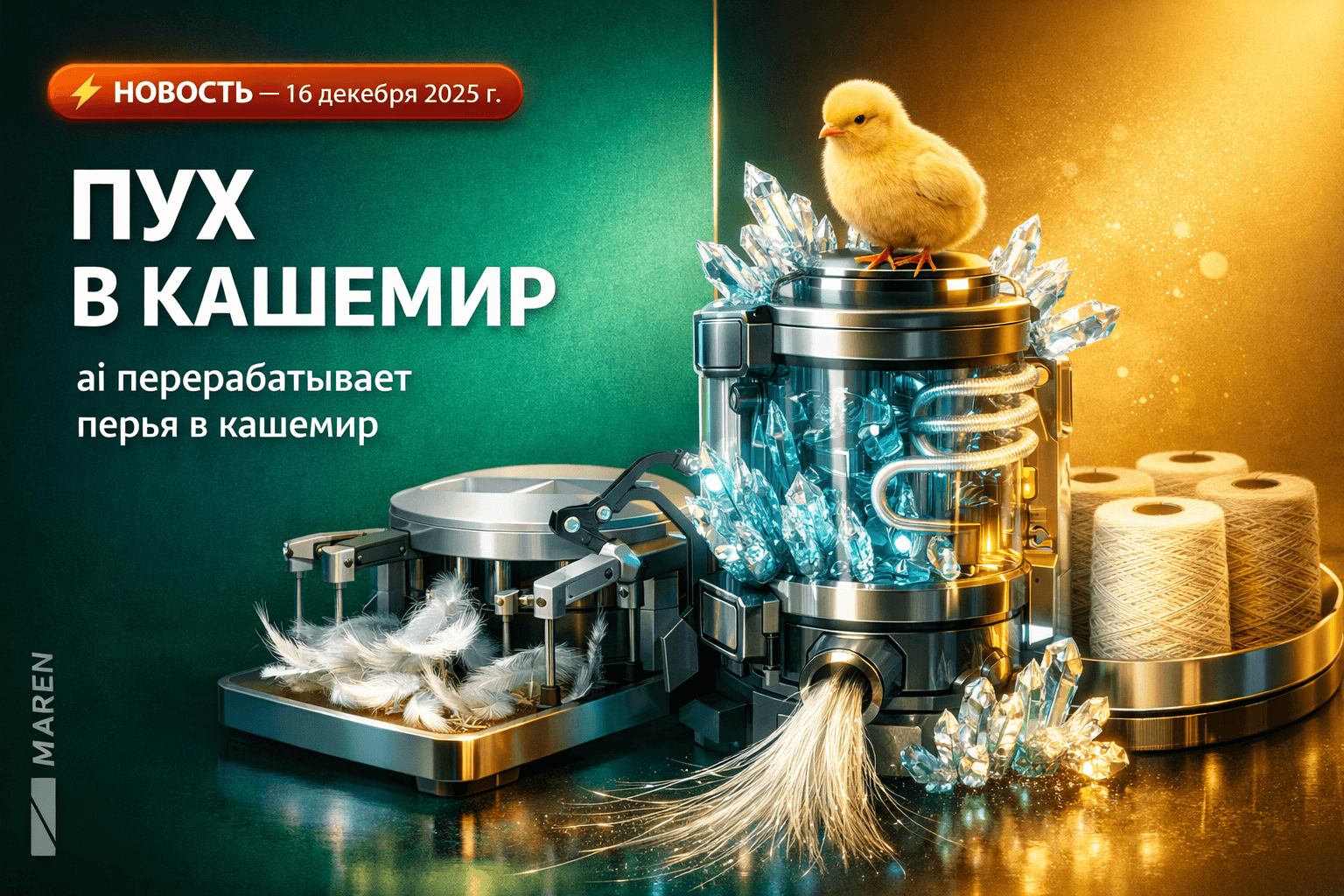 AI‑переработка сырья: как технологии превращают перья в материал