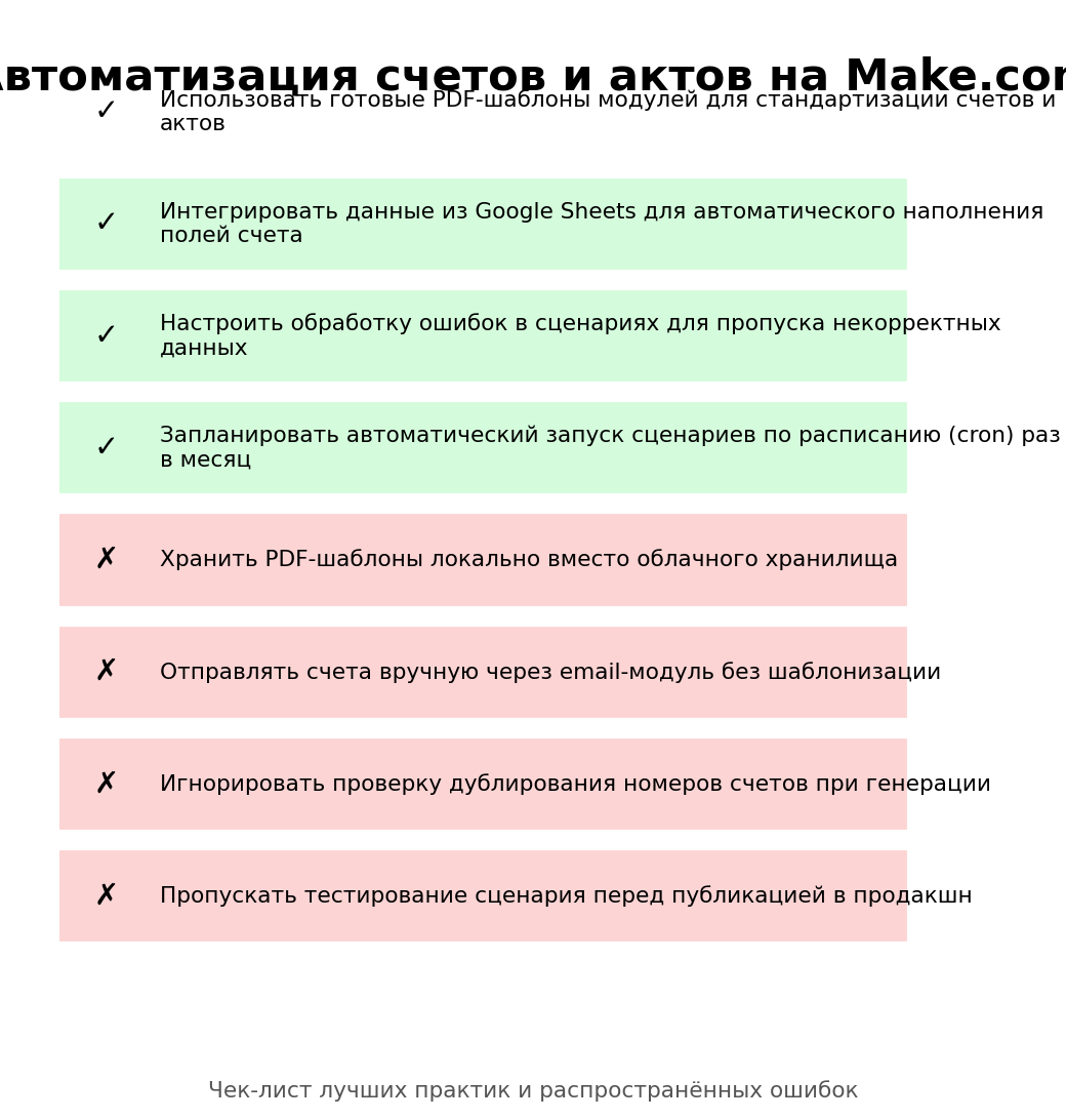 Автоматизация счетов и актов на Make.com. Автор: Marina Pogodina