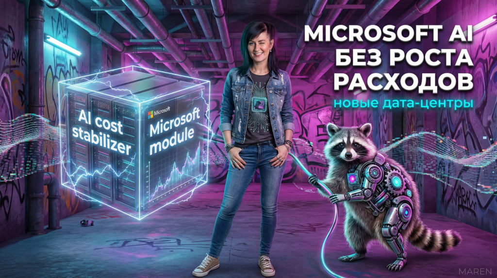 AI инфраструктура Microsoft: новые дата‑центры без роста расходов