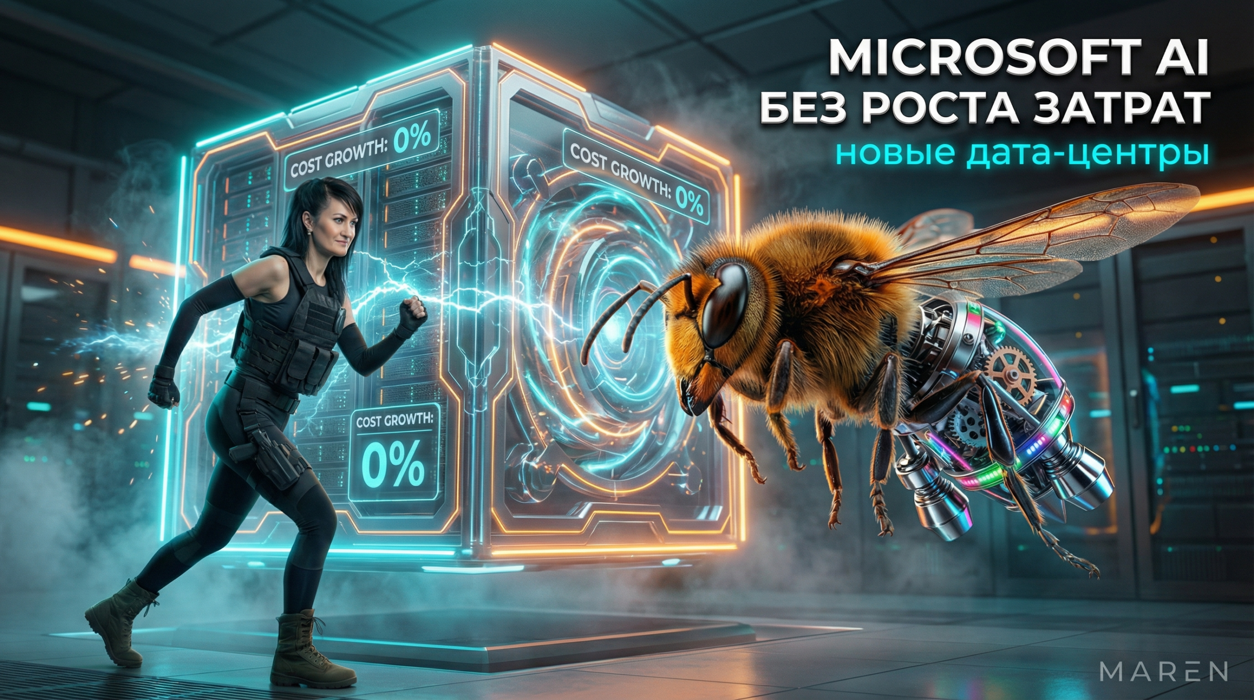 AI инфраструктура Microsoft: новые дата-центры без роста затрат