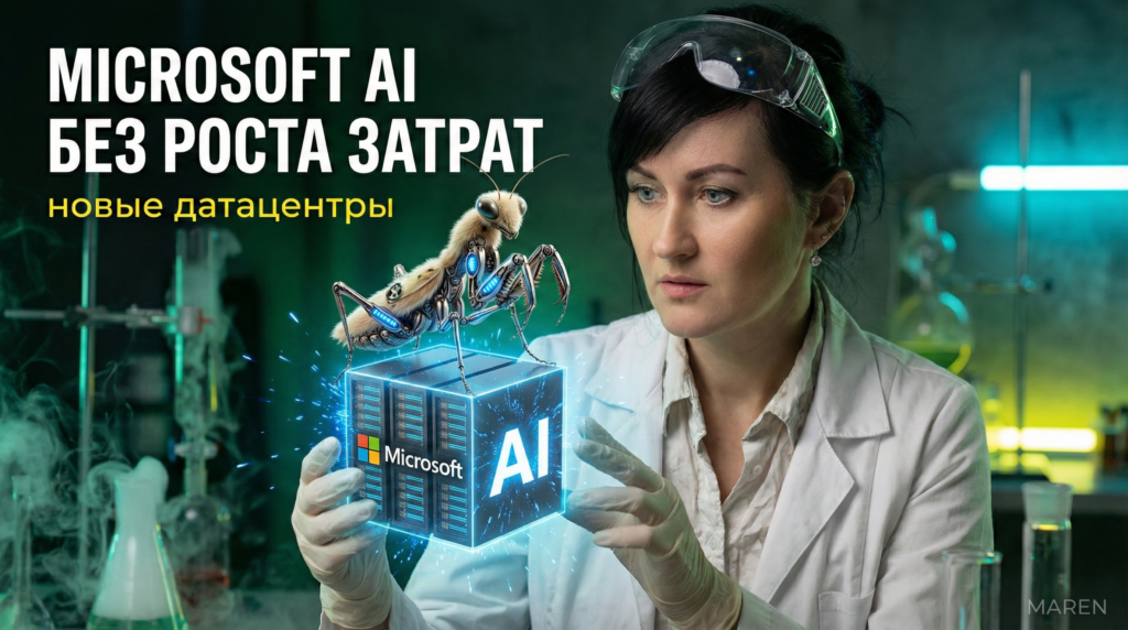 AI инфраструктура Microsoft: новые дата‑центры без роста затрат