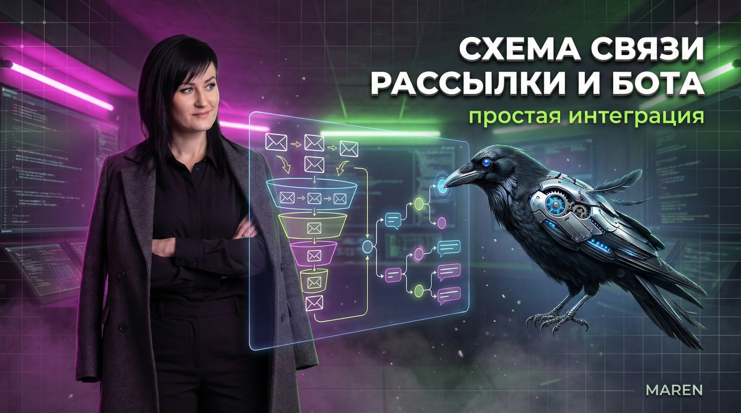 Интеграция курса: простая схема связи рассылки и бота