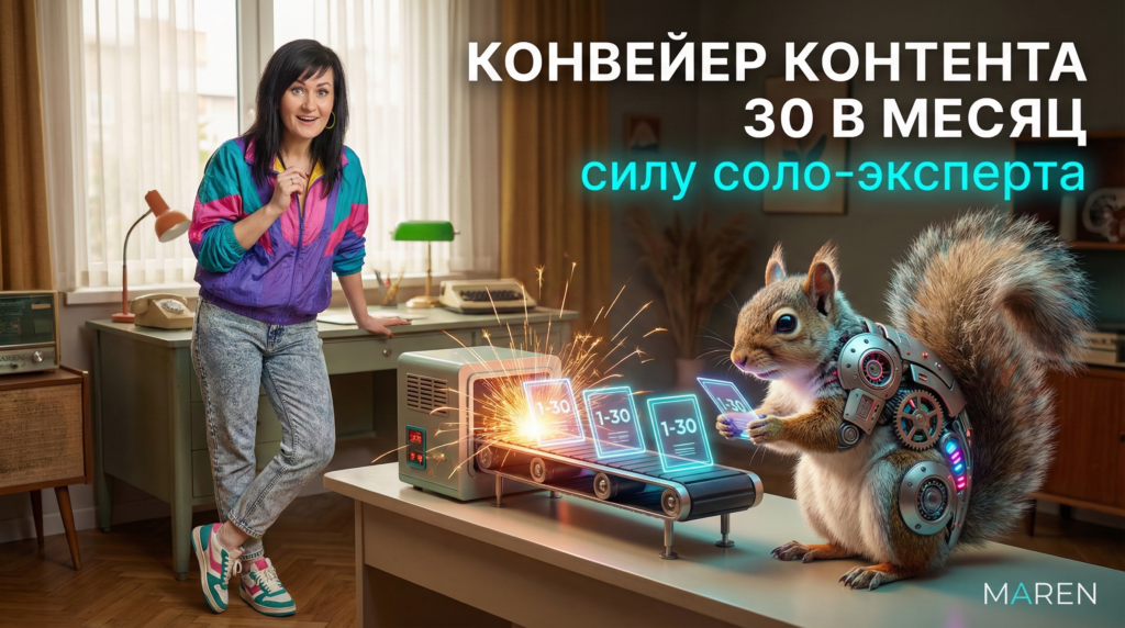 Контент-завод для соло-эксперта: как выпускать 30 материалов в месяц
