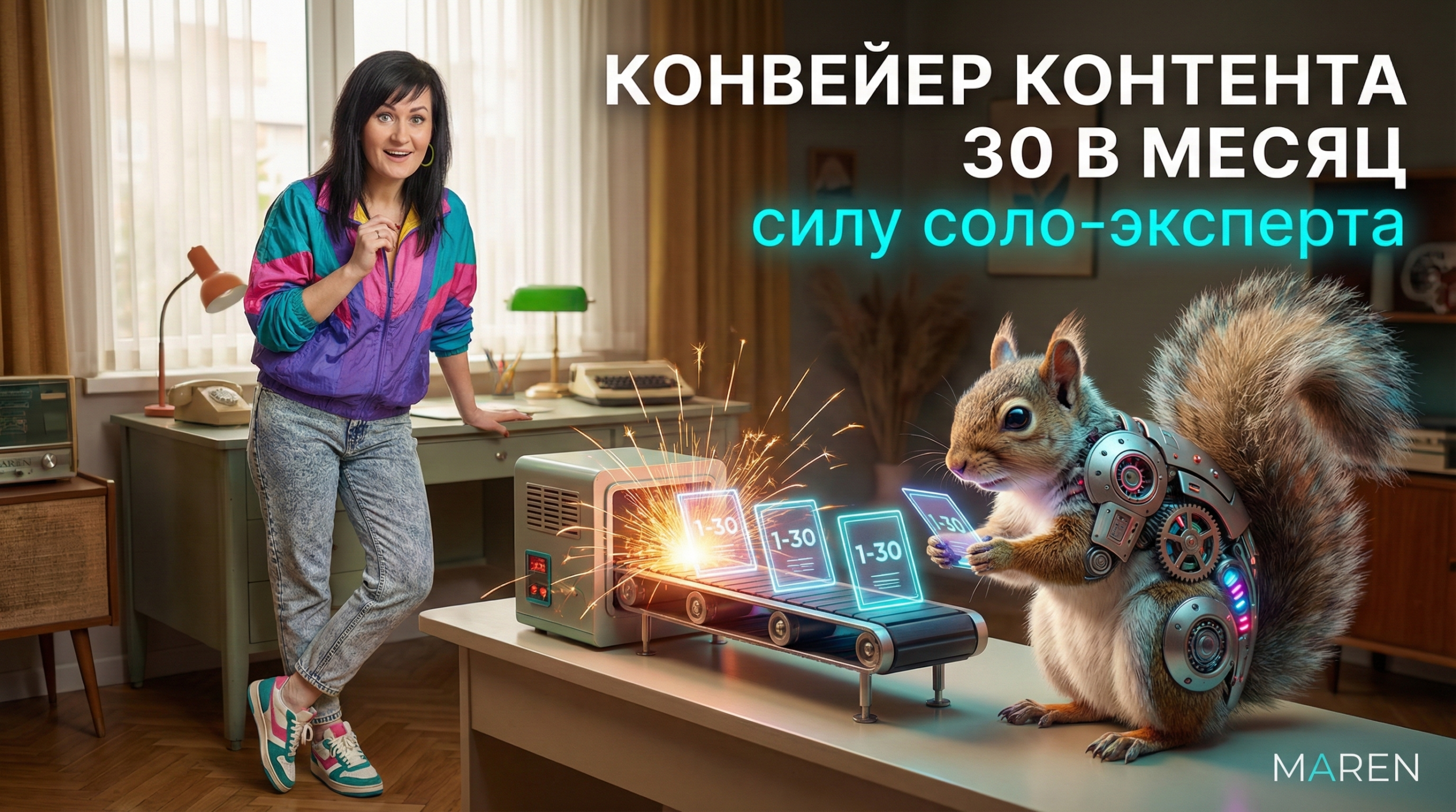 Контент-завод для соло-эксперта: как выпускать 30 материалов в месяц