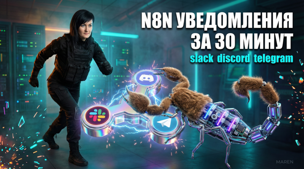 N8N уведомления: настройка Slack, Discord и Telegram за 30 минут
