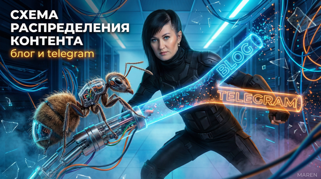 Распределение контента: простая схема для блога и Telegram