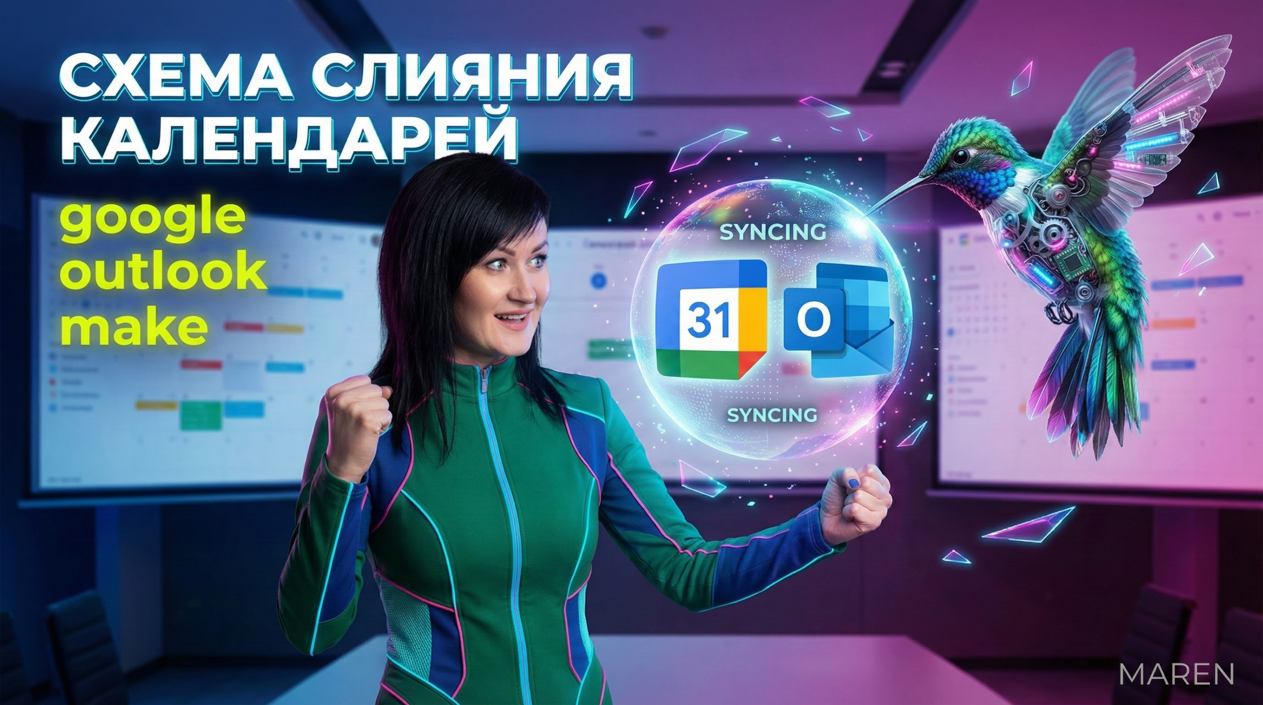 Синхронизация календарей в Make: простая схема для Google и Outlook