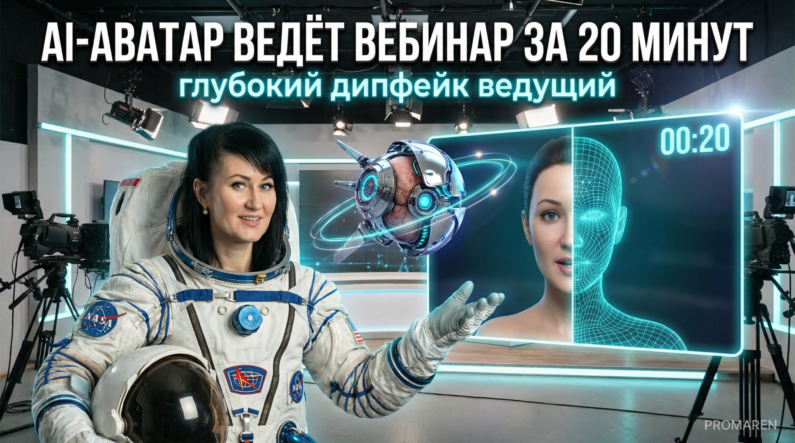 AI-аватары для вебинаров: дипфейк-ведущий за 20 минут