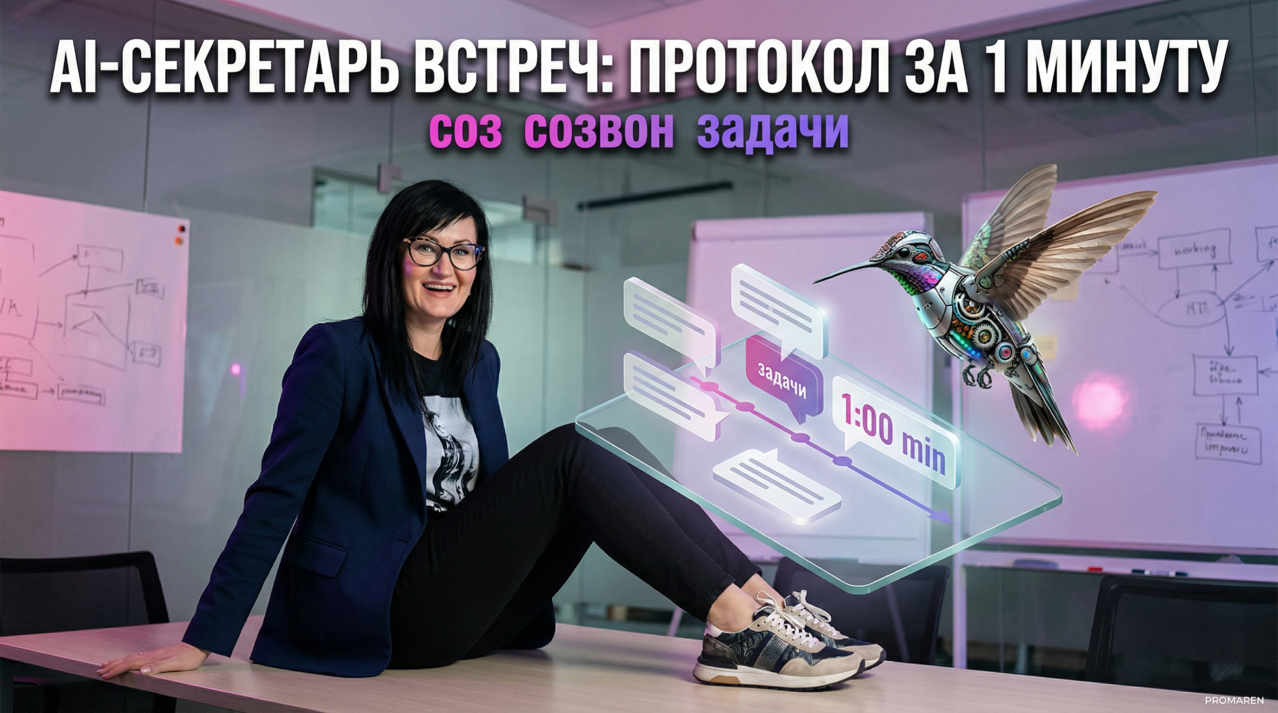 AI-секретарь встречи: протокол и задачи за 1 минуту после звонка