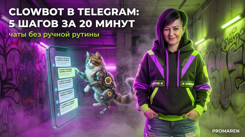 Clowbot для Telegram: 5 шагов автоматизации за 20 минут