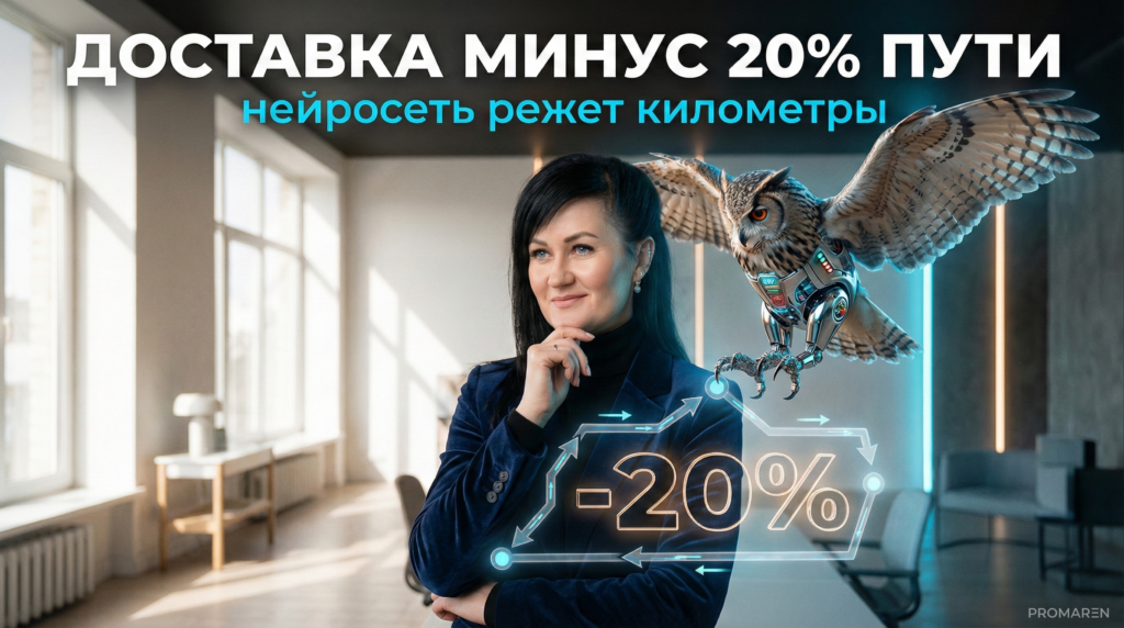Оптимизация логистики доставки: нейросеть сокращает путь на 20%