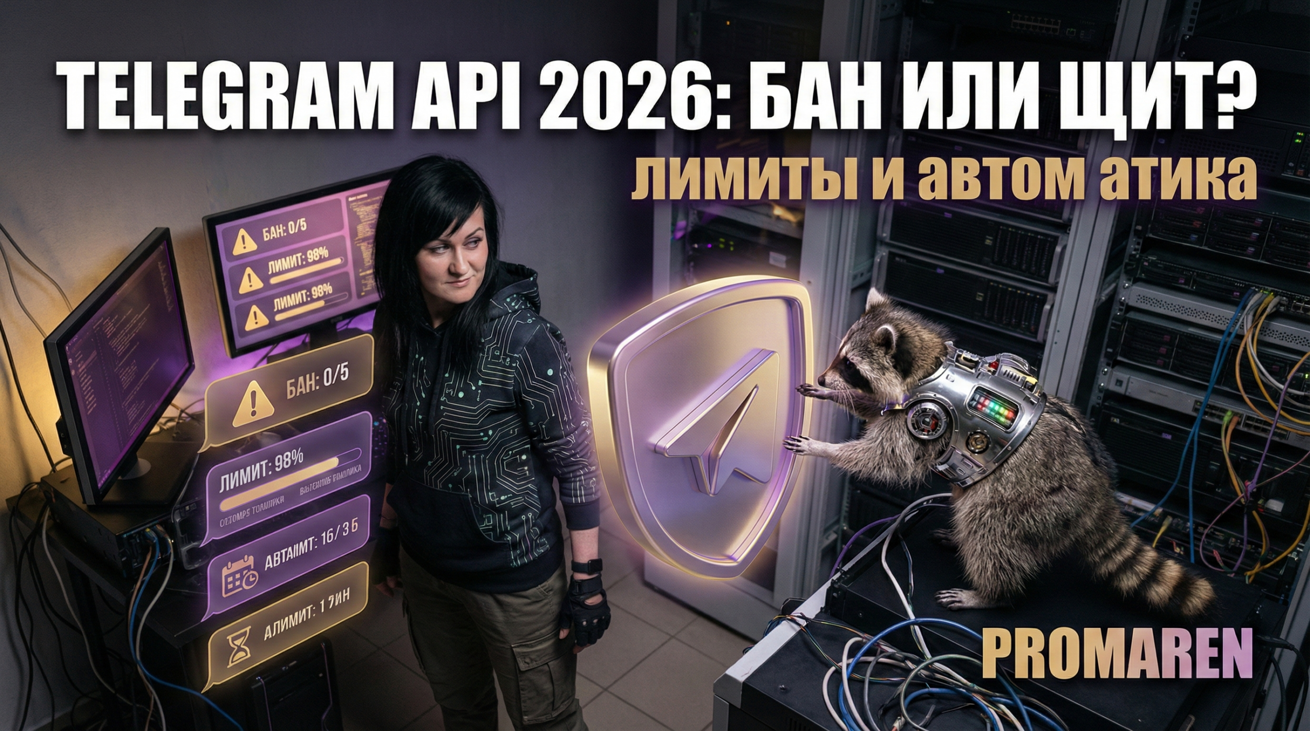 Telegram API 2026: лимиты, автоматика и защита канала от бана