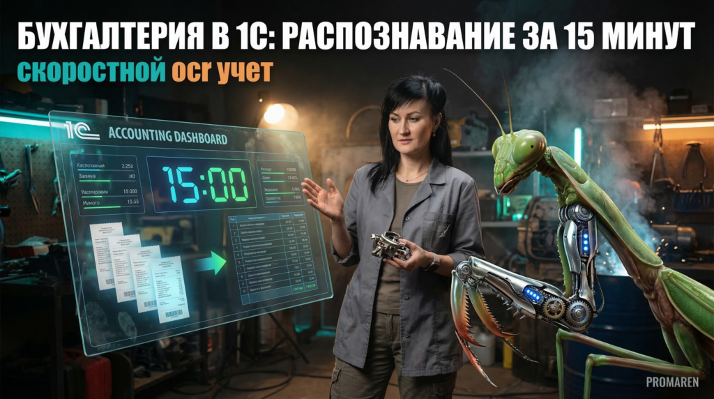 Автоматизация бухгалтерии в 1С: распознавание за 15 минут