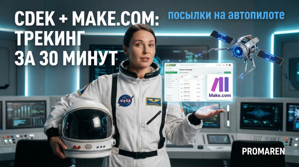 CDEK API в Make.com: трекинг посылок и уведомления за 30 минут