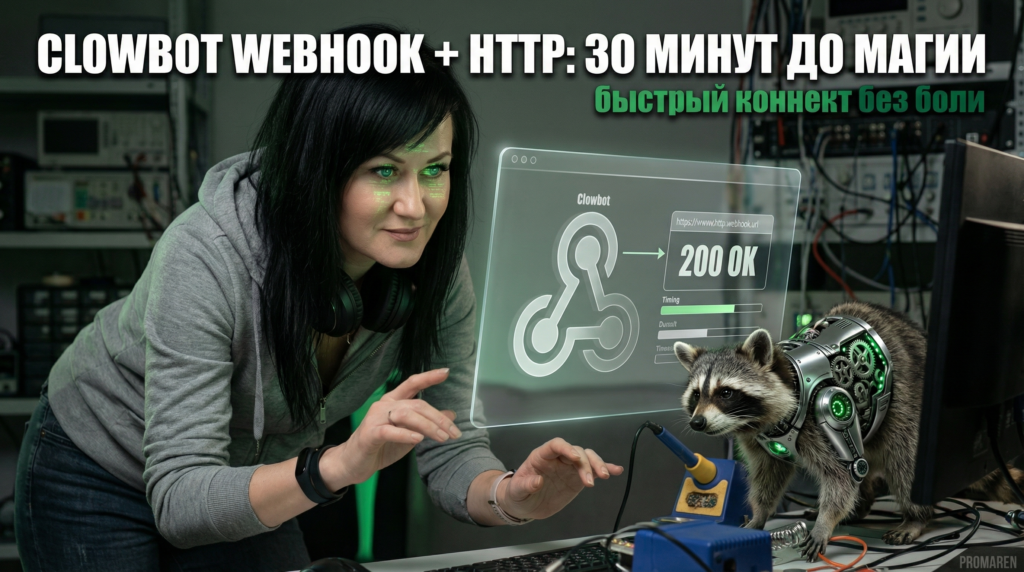 Clowbot Webhooks и HTTP Request: интеграция за 30 минут