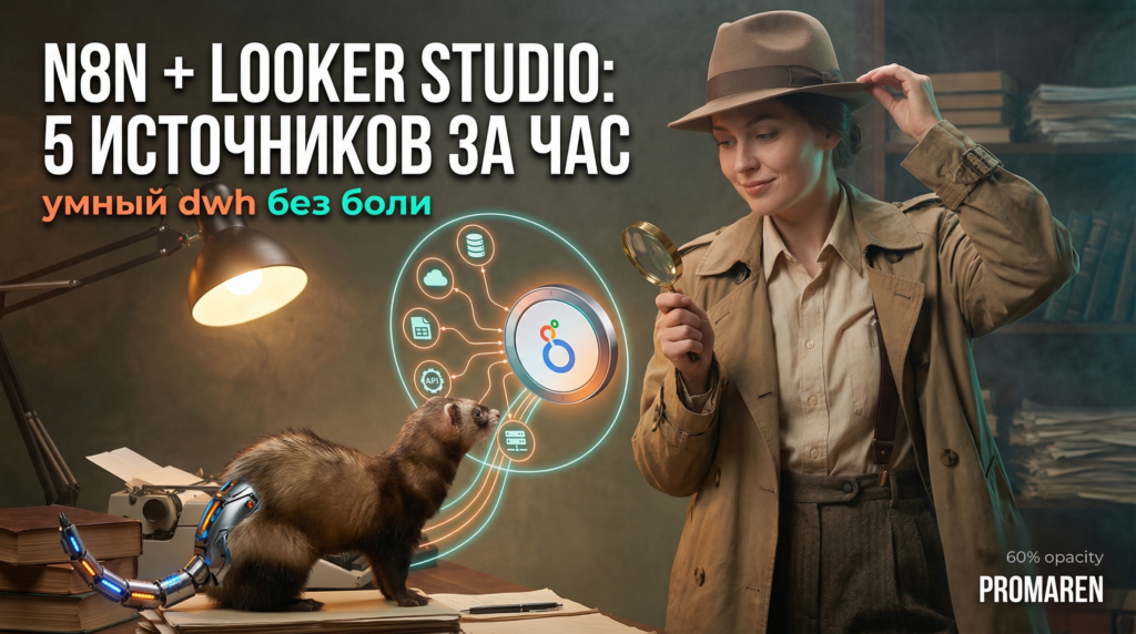 N8N-аналитика и Looker Studio: дашборды из 5 источников за час