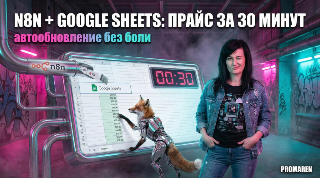 Обновление прайс-листов через n8n и Google Sheets за 30 минут