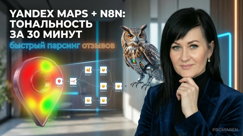Парсинг отзывов с Яндекс Карт в n8n: анализ тональности за 30 минут