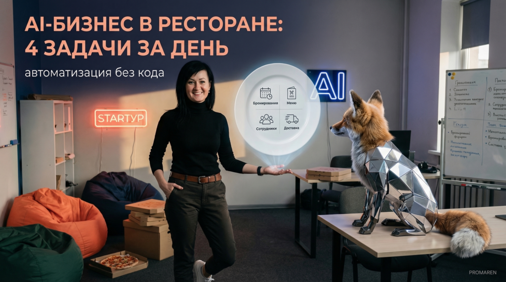 Ресторанный бизнес AI: 4 задачи за 1 день без кода