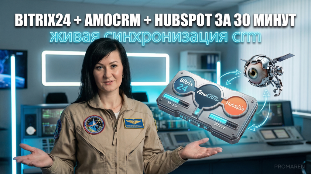 Синхронизация CRM между Bitrix24, AmoCRM и HubSpot за 30 минут