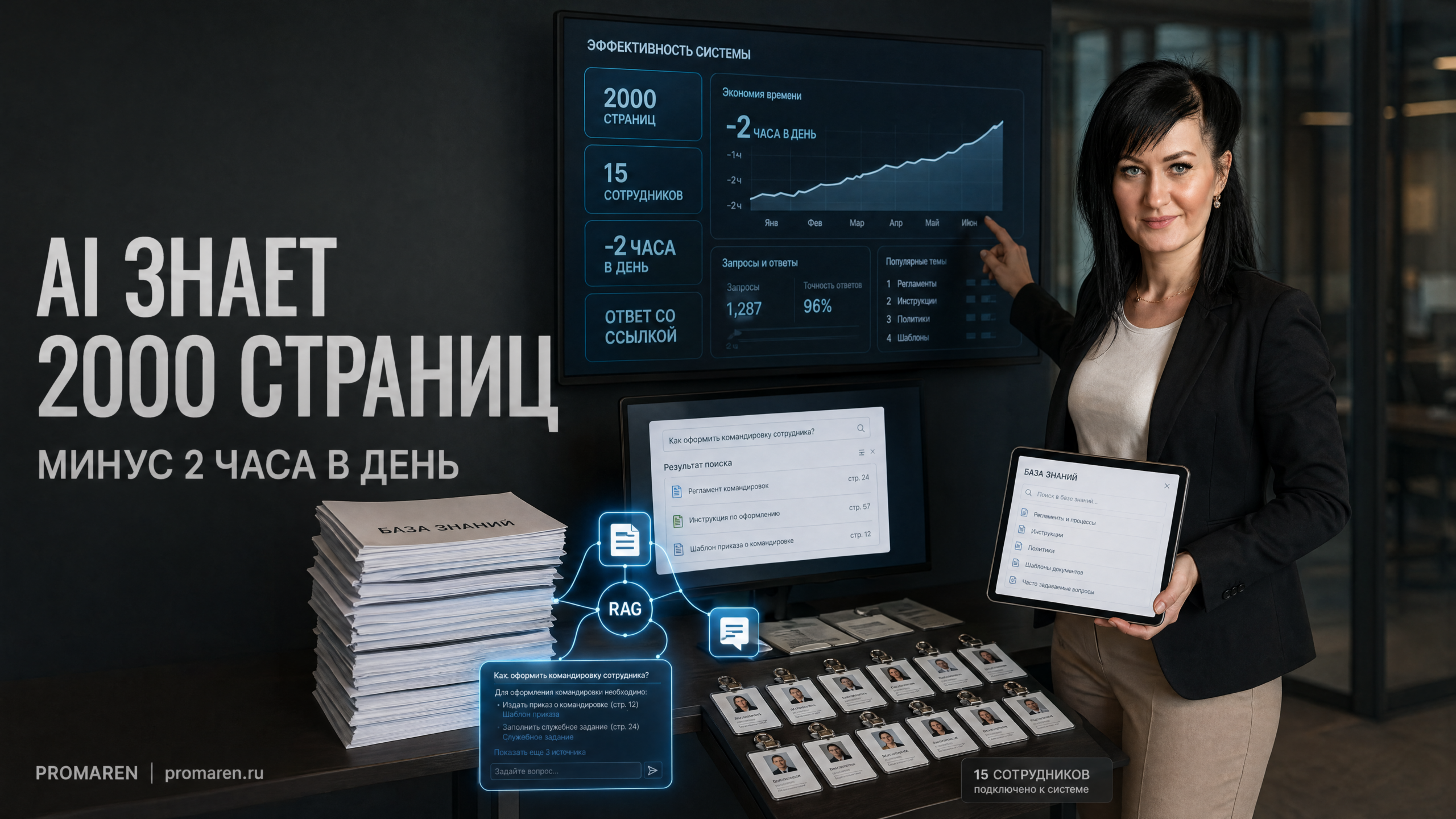 AI-ассистент для базы знаний: минус 2 часа в день