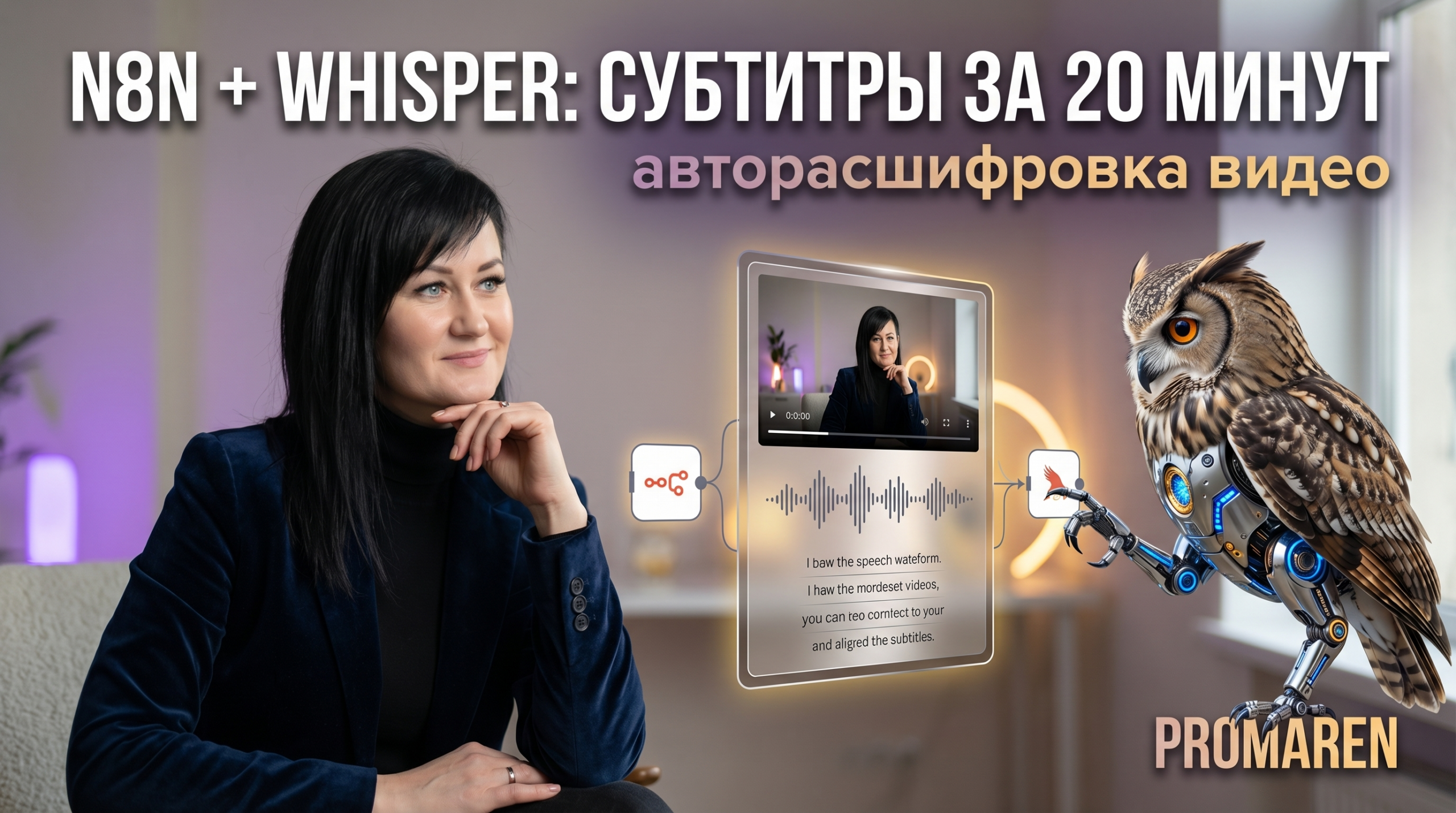 Автоматические субтитры видео в n8n через OpenAI Whisper за 20 минут