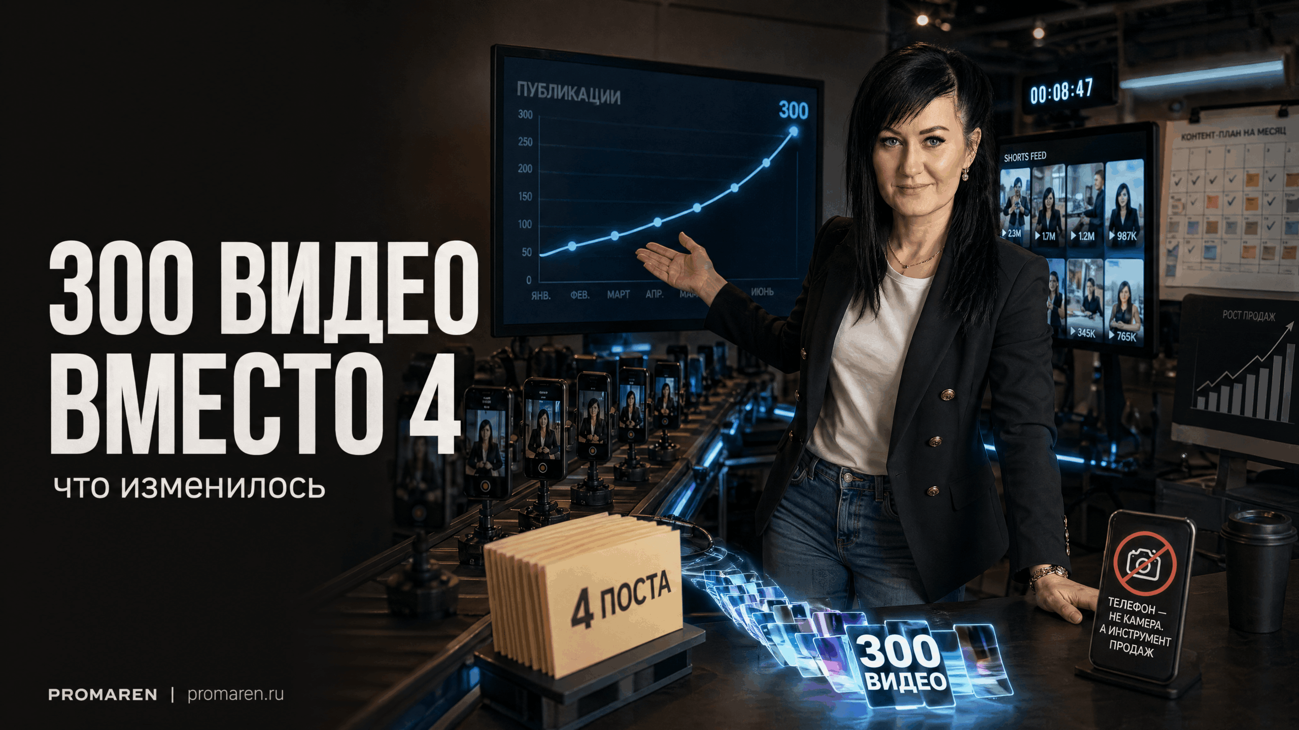 Автоматизация контента: от 4 постов к 300 видео