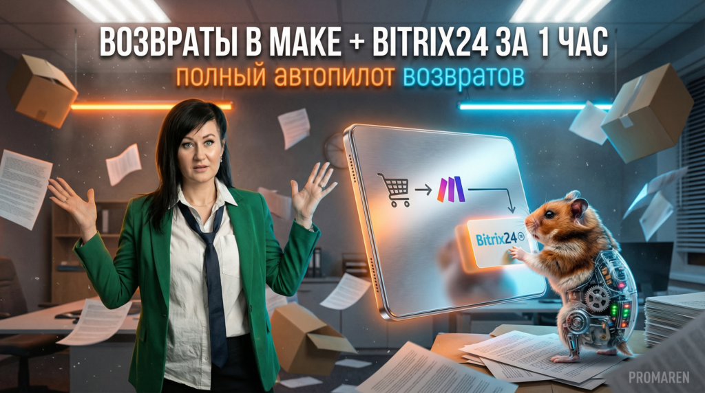 Автоматизация возвратов товаров в Make и Битрикс24 за 1 час
