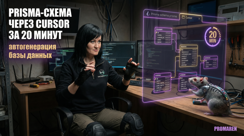 Генерация схемы базы данных в Prisma через Cursor за 20 минут