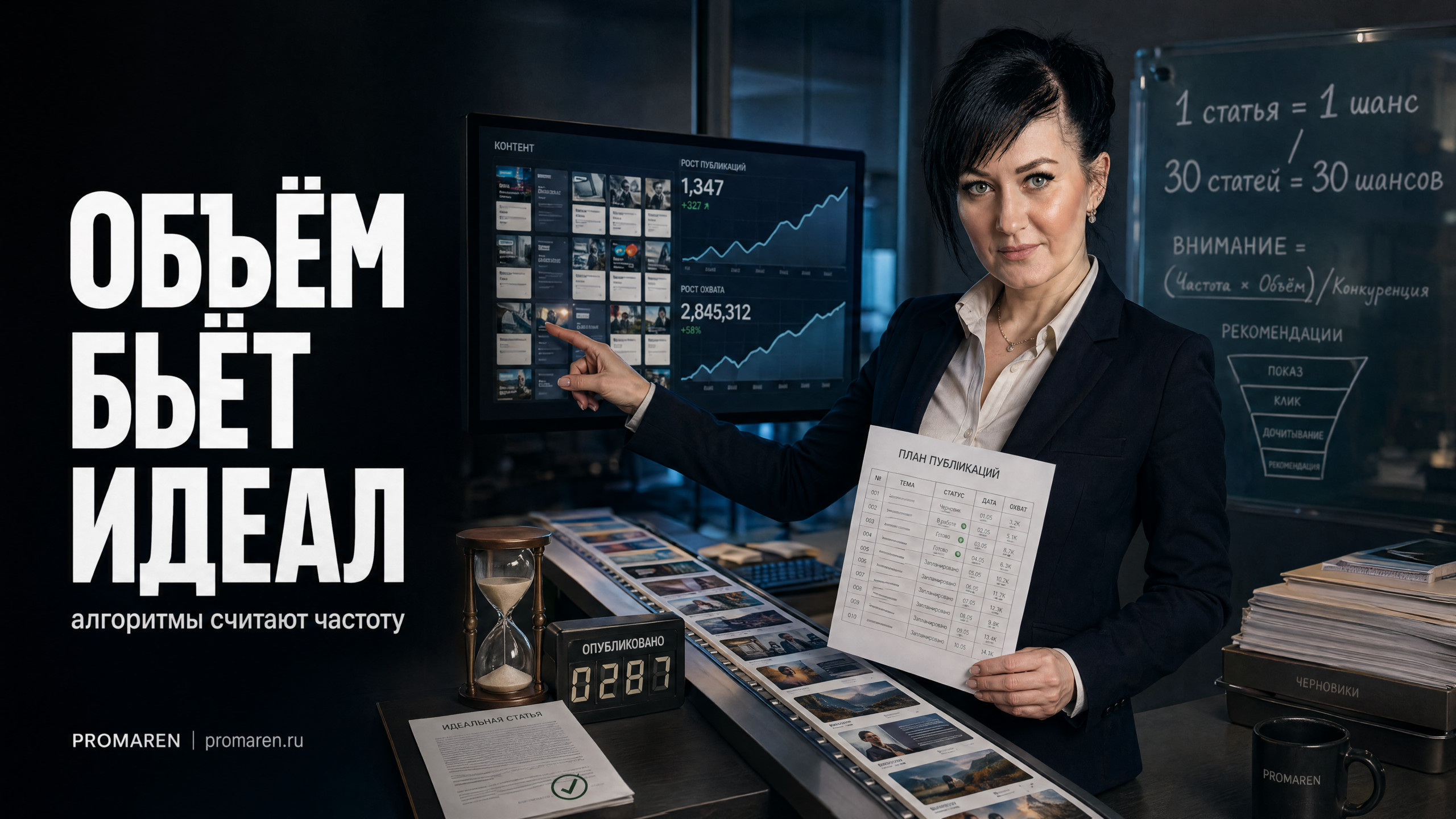 Объём контента: почему 30 статей бьют одну в Дзен