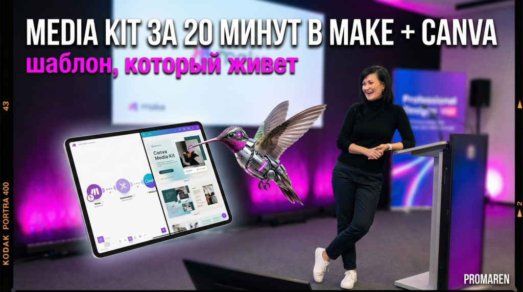 Создание медиакитов в Make и Canva: шаблон за 20 минут