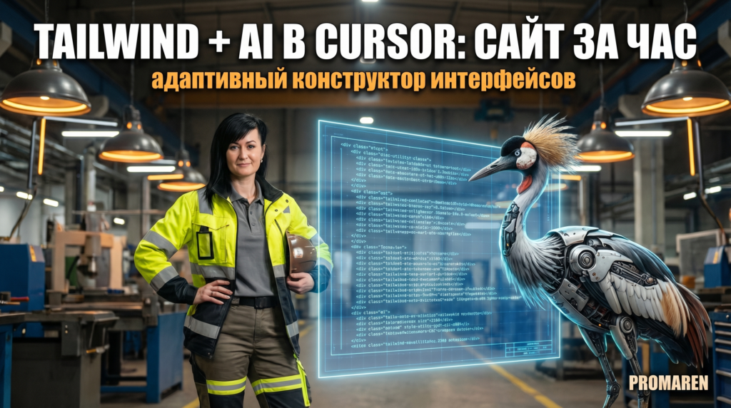 Tailwind CSS с AI-промптами в Cursor: адаптивные блоки за час