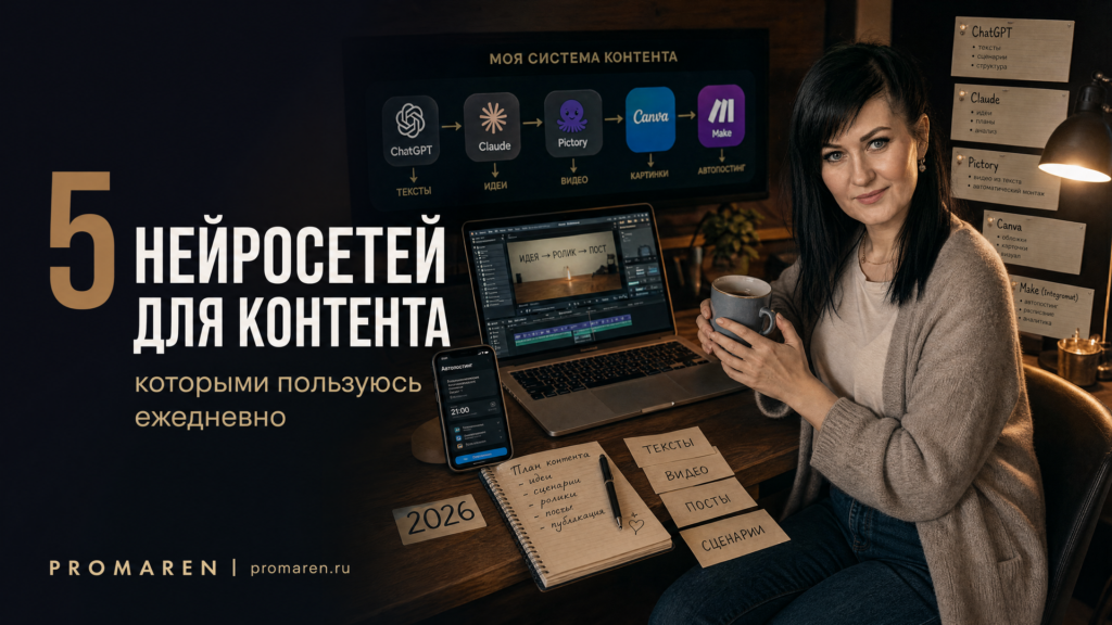 Нейросети для контента: 5 рабочих инструментов 2026