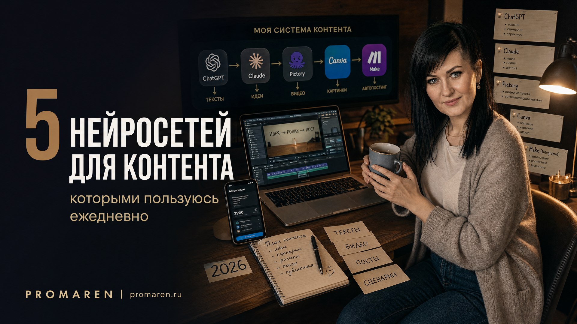 Нейросети для контента: 5 рабочих инструментов 2026
