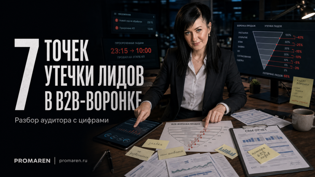 Утечка лидов: 7 точек потерь в B2B-воронке