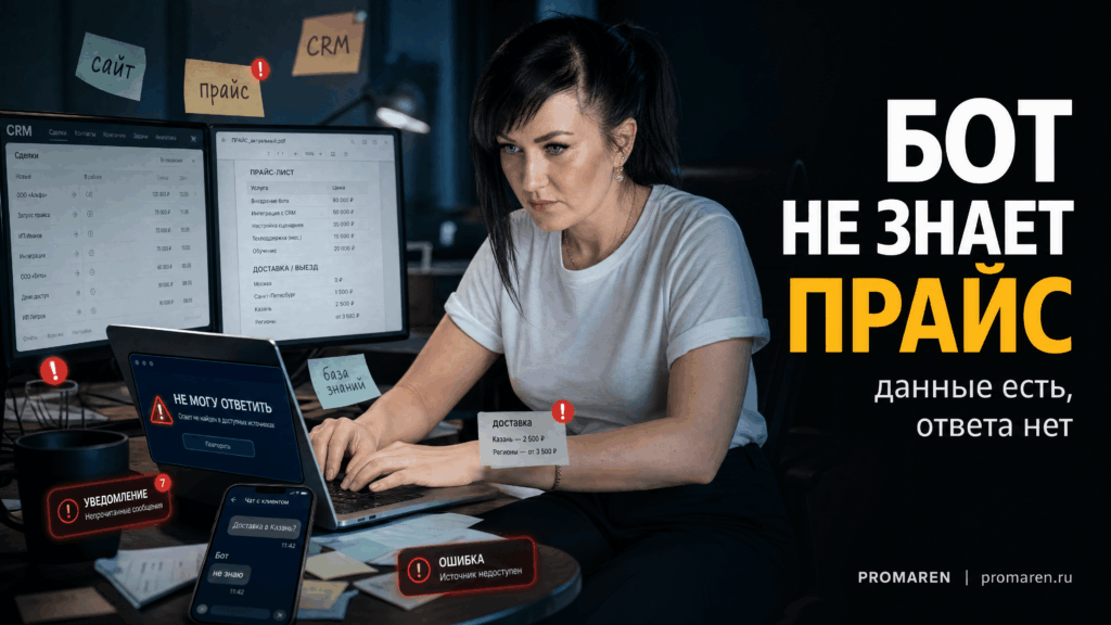 Бот не отвечает: почему AI не видит ваш прайс