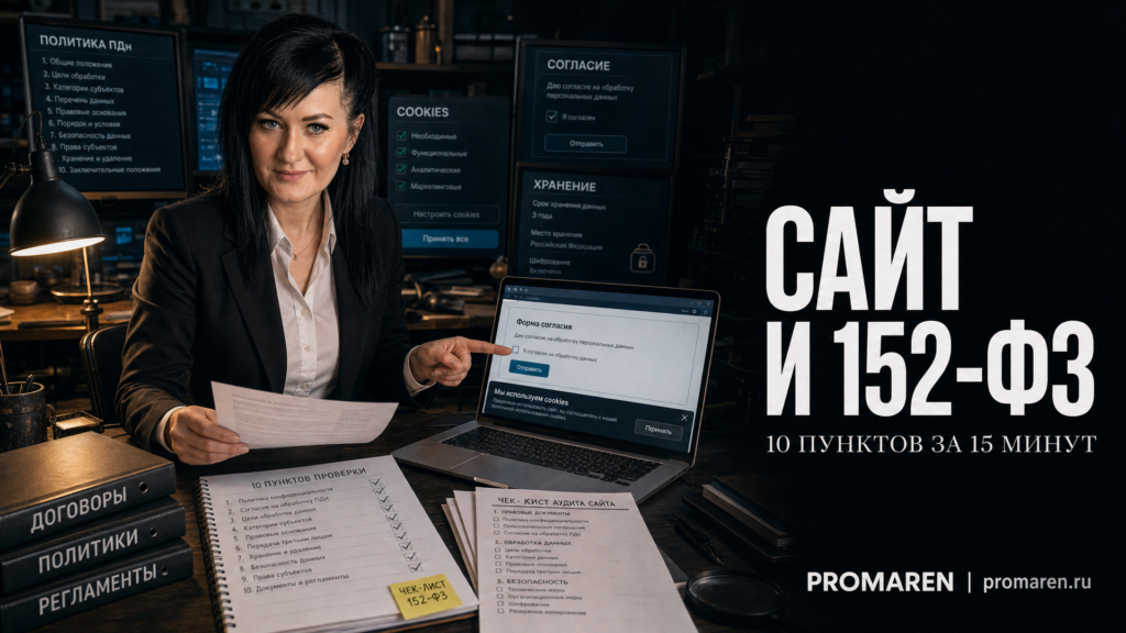 Проверка сайта по 152-ФЗ: 10 пунктов за 15 минут