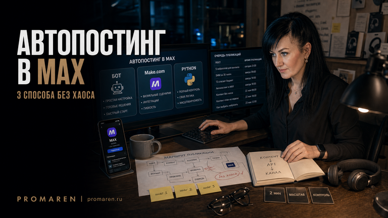 Автопостинг в MAX: 3 способа за 30 минут и больше
