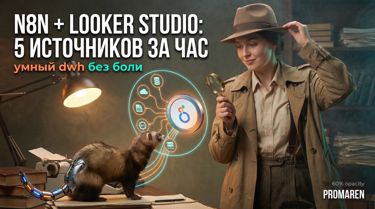 N8N-аналитика и Looker Studio: дашборды из 5 источников за час